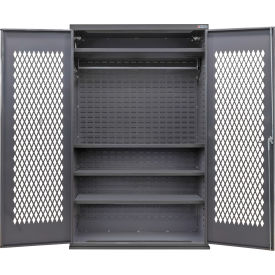 Configurable Ventilated Wardrobe Cabinet, 48"W x 24"D x 78"H, 4 Shelves