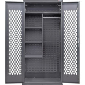 Configurable Ventilated Combination Cabinet, 36"W x 24"D x 78"H, 4 Shelves