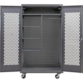 Configurable Ventilated Mobile Combination Cabinet, 48"W x 24"D x 85"H, 4 Shelves
