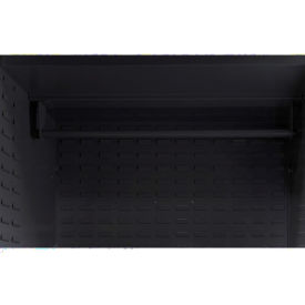 48" Wardrobe Bar w/ Shelf, Black