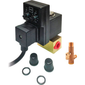 Electric Drain with Strainer, 2.5 GPM, 1/4" NPT, 1-Phase 230V