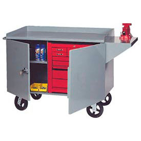 Heavy Duty Mobile Service Cabinet Bench, 3000 Lb. Cap., 63"W x 26"D