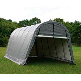 12x24x8 Round Style Shelter - Grey