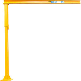 Medium Duty Floor Mounted Jib Crane, 500 Lb. Capacity, 8' Under Beam Height, 12' Span
