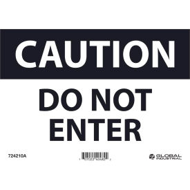Caution Do Not Enter Sign, 7x10, Aluminum