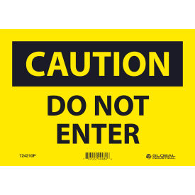 Caution Do Not Enter, 7x10, Pressure Sensitive Vinyl