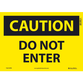 Caution Do Not Enter, 10x14, Pressure Sensitive Vinyl