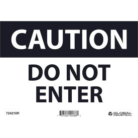 Caution Do Not Enter, 7x10, Rigid Plastic