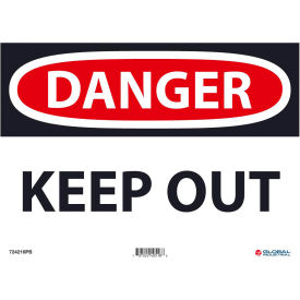 Danger Keep Out, 10x14, Pressure Sensitive Vinyl