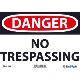 Danger No Trespassing, 7x10, Aluminum