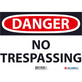 Danger No Trespassing, 7x10, Rigid Plastic