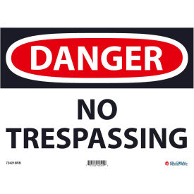 Danger No Trespassing, 10x14, Rigid Plastic