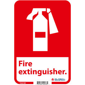 Fire Extinguisher Sign, 10x7, Rigid Plastic