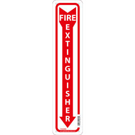Fire Extinguisher Sign, 18x4, Aluminum