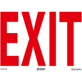 Exit Sign, 14''W x 10''H, Pressure Sensitive Vinyl