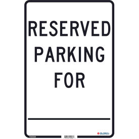 Reserved Parking For, 18x12, .040 Aluminum