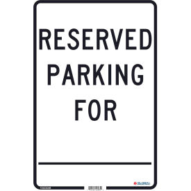 Reserved Parking For, 18x12, .063 Aluminum