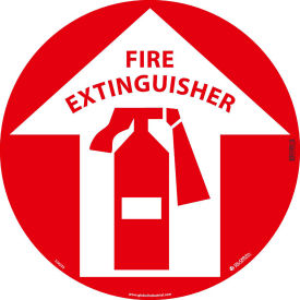 Floor Sign, Walk On, Fire Extinguisher, 17in Dia