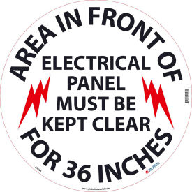 Floor Sign, Walk On, Area In Front Of Electrical Panel, 17 Dia