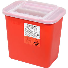 2 Gallon Sharps Container with Slide Lid, Red