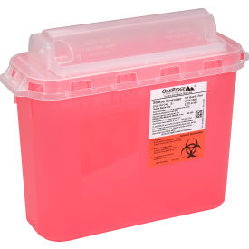 5.4 Quart Sharps Container w/ Counter Balance Lid, Red