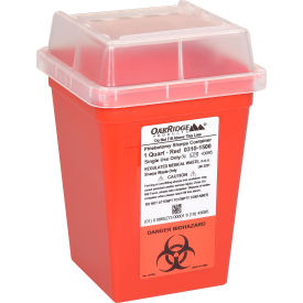 1 Quart Sharp Container with Slide Lid, Red