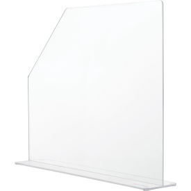 Splash Guard, Medium, 4-1/2"W x 21-1/4"D x 18"H, Clear