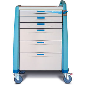 Avalo Emergency Cart, Blue, Standard Height