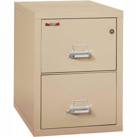 Fireproof 2 Drawer Vertical File Cabinet - Legal Size 21"W x 31-1/2"D x 28"H - Putty