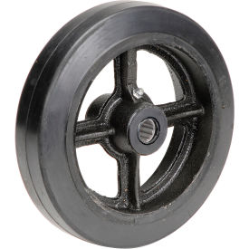 8" x 2" Mold-On Rubber Wheel - Axle Size 3/4"