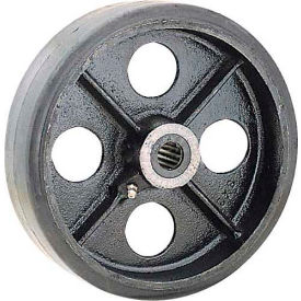 8" x 2" Mold-On Rubber Wheel - Axle Size 1/2"