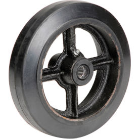 8" x 2" Mold-On Rubber Wheel - Axle Size 5/8"
