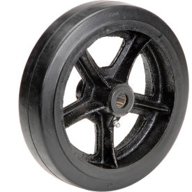 10" x 2-1/2" Mold-On Rubber Wheel - Axle Size 3/4"