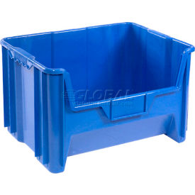 Plastic Hopper Bin, 15-1/4"L x 19-7/8"W x 12-7/16"H, Blue