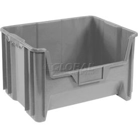 Plastic Hopper Bin, 15-1/4"L x 19-7/8"W x 12-7/16"H, Gray