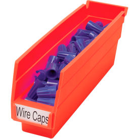 Plastic Nesting Storage Shelf Bin 2-3/4"W x 11-5/8"L x 4"H Red