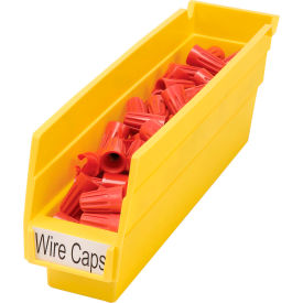 Plastic Nesting Storage Shelf Bin 2-3/4"W x 11-5/8"L x 4"H Yellow