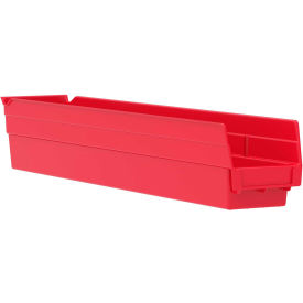 Plastic Nesting Storage Shelf Bin 4-1/8"W x 23-5/8"L x 4"H Red