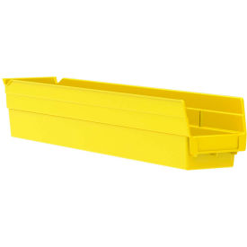 Plastic Nesting Storage Shelf Bin 4-1/8"W x 23-5/8"L x 4"H Yellow