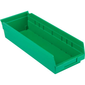 Plastic Nesting Storage Shelf Bin 30138 - 6-5/8"W x 17-7/8"L x 4"H Green