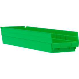 Plastic Nesting Storage Shelf Bin 6-5/8"W x 23-5/8"L x 4"H Green