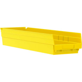 Plastic Nesting Storage Shelf Bin 6-5/8"W x 23-5/8"L x 4"H Yellow