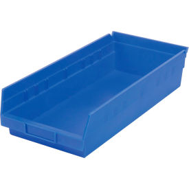 Plastic Nesting Storage Shelf Bin 8-3/8"W x 17-7/8"L x 4"H Blue