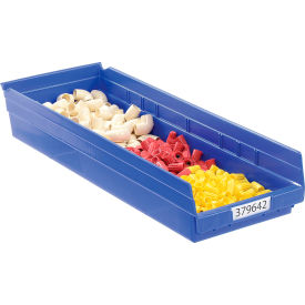 Plastic Nesting Storage Shelf Bin 30184 - 8-3/8"W x 23-5/8"L x 4"H Blue