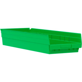 Plastic Nesting Storage Shelf Bin 8-3/8"W x 23-5/8"L x 4"H Green