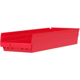 Plastic Nesting Storage Shelf Bin - 8-3/8"W x 23-5/8"L x 4"H Red