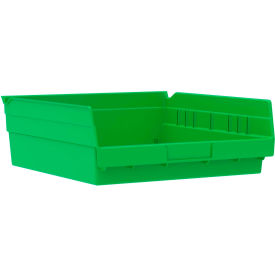 Plastic Nesting Storage Shelf Bin 11-1/8"W x 11-5/8"L x 4"H Green