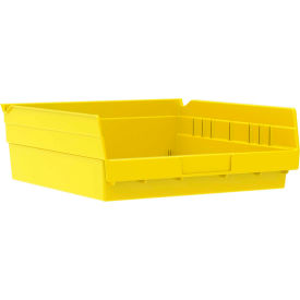 Plastic Nesting Storage Shelf Bin 30170 - 11-1/8"W x 11-5/8"L x 4"H Yellow