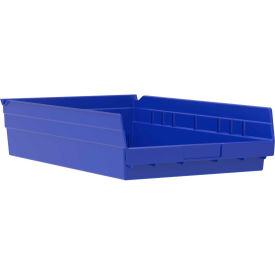 Plastic Nesting Storage Shelf Bin 11-1/8"W x 17-5/8"L x 4"H Blue