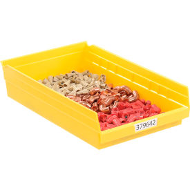 Plastic Nesting Storage Shelf Bin 11-1/8"W x 17-5/8"L x 4"H Yellow